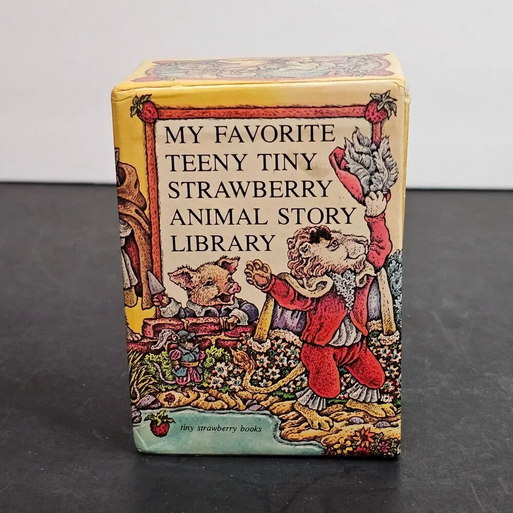 My Favorite Teeny Tiny Strawberry Animal Story Library Vtg 1978 Set of 4 Books
